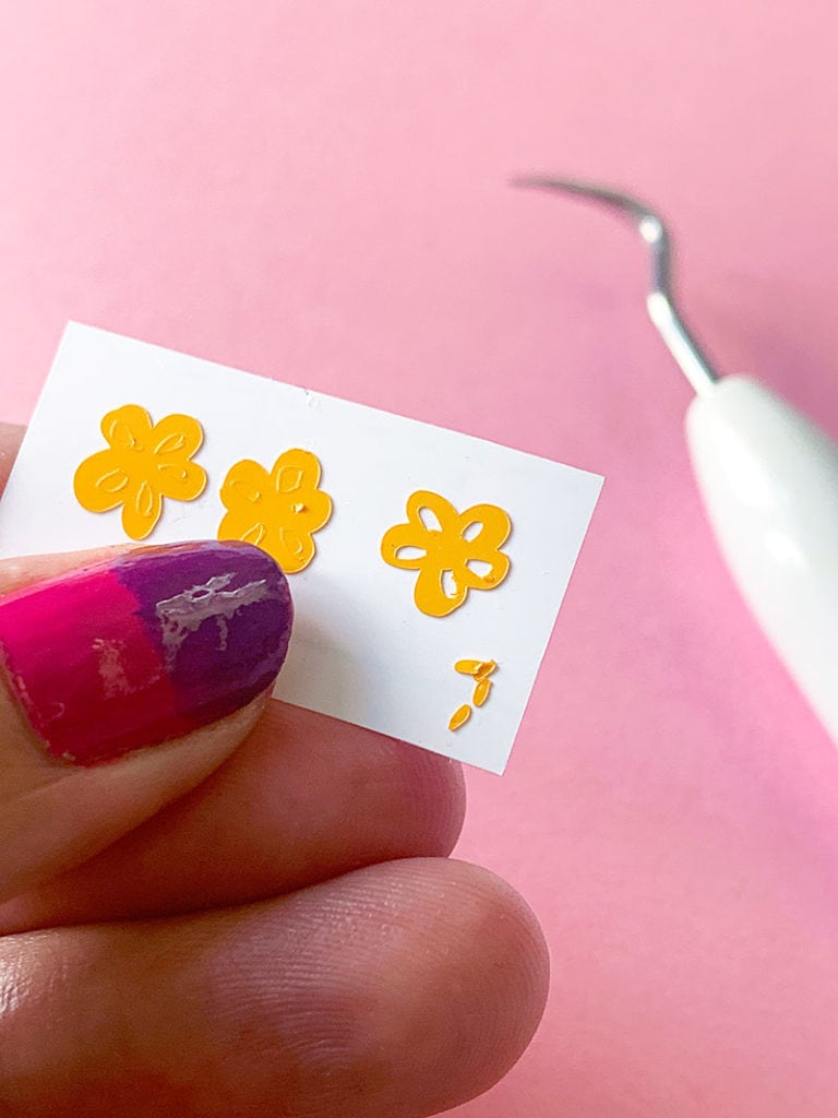 Cut vinyl with your Cricut to make easy-to-use nail decals