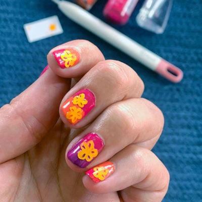 Make your own floral nail art decals in just minutes with your Cricut - designed by Jen Goode