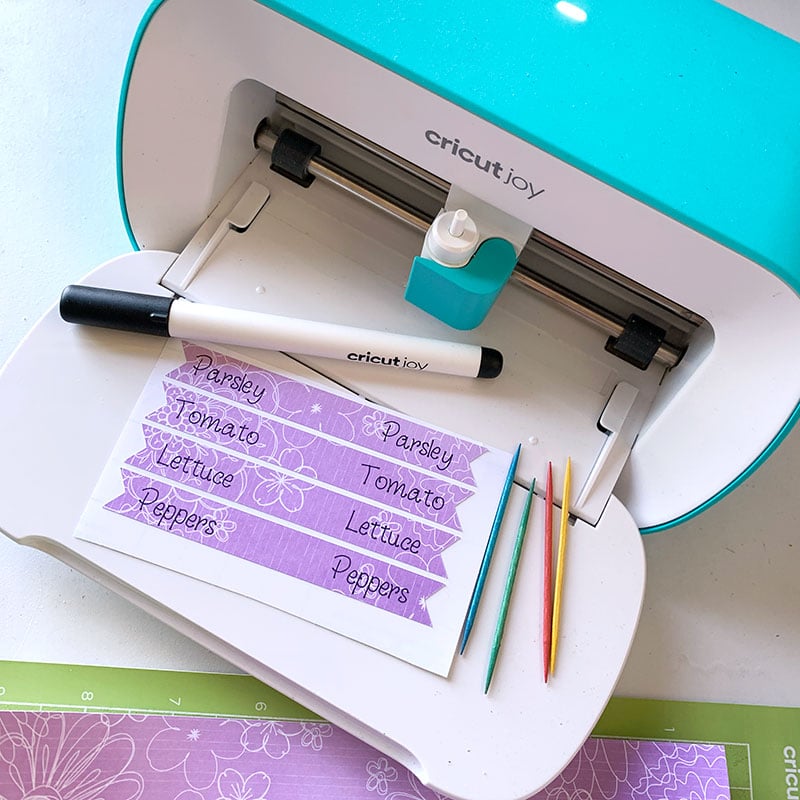 Use your Cricut to Make your own mini garden pick labels
