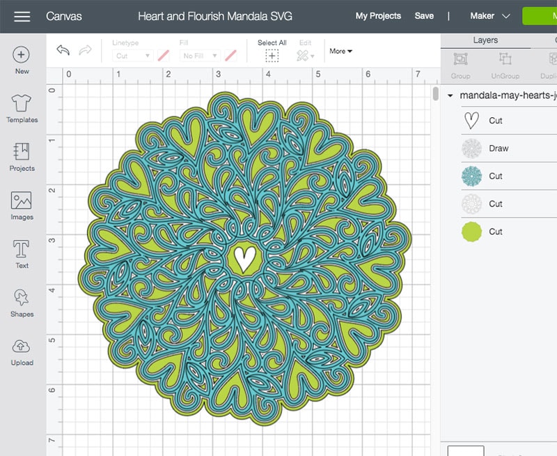 Heart and Flourish Mandala by Jen Goode