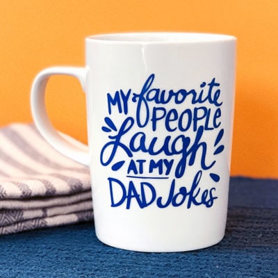 Make a gift for Dad with your Cricut - plus a Dad joke SVG cut file designed by Jen Goode