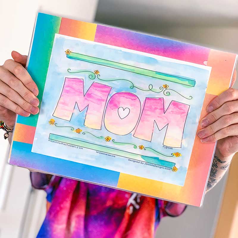 Mother's Day coloring page art