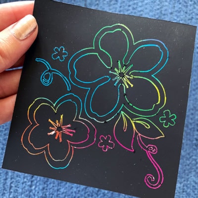 Make scratch art designs with your Cricut Maker - art designs by Jen Goode