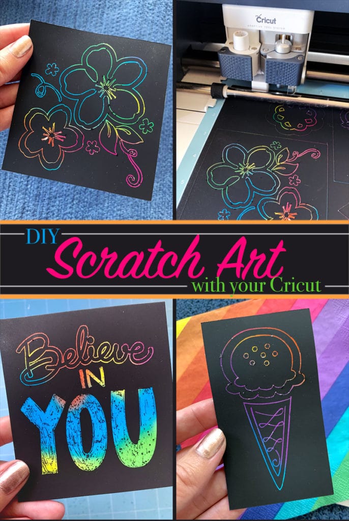 Make scratch art designs with your Cricut Maker - art designs by Jen Goode