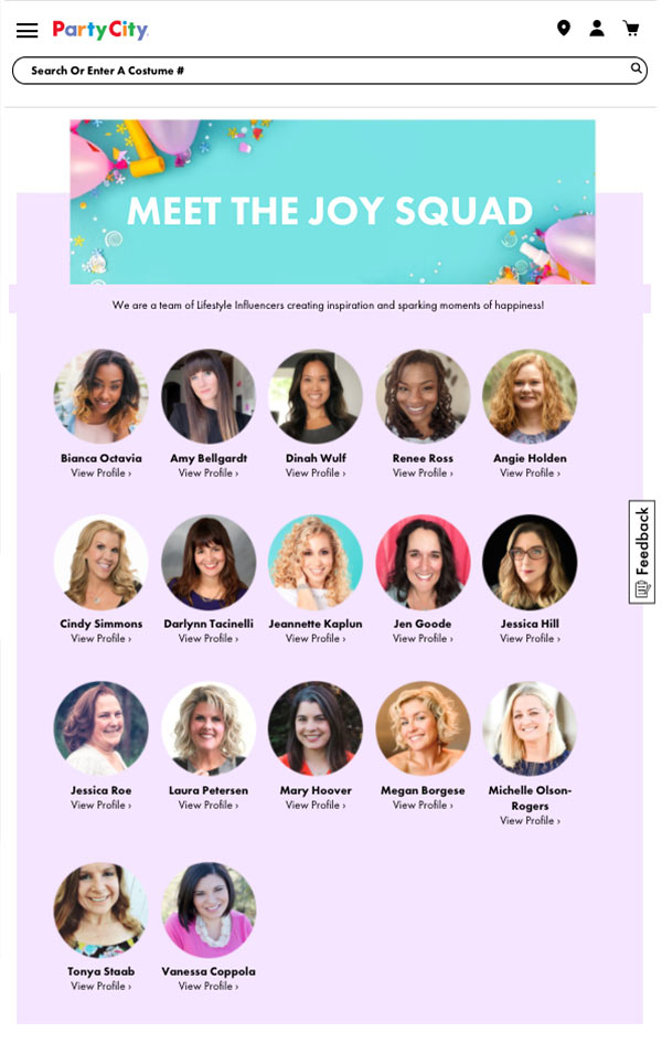 Party City Joy Squad summer 2020 - Jen Goode