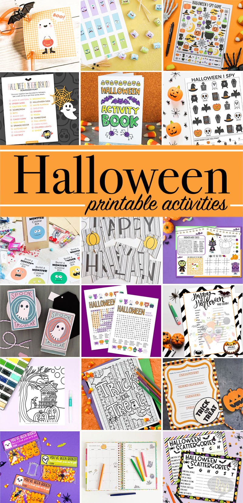 Printable Halloween activities and coloring pages
