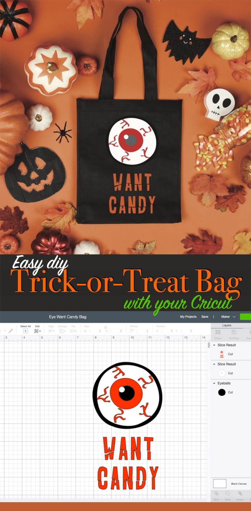 Make your own Trick-or-Treat bag in minutes with Cricut