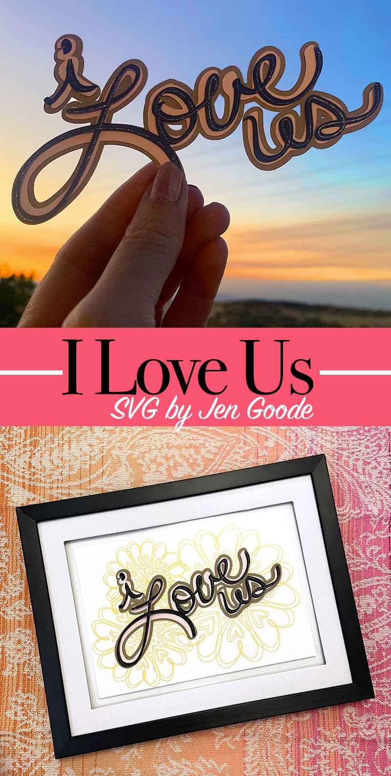 Free Love SVG - I Love us by Jen Goode