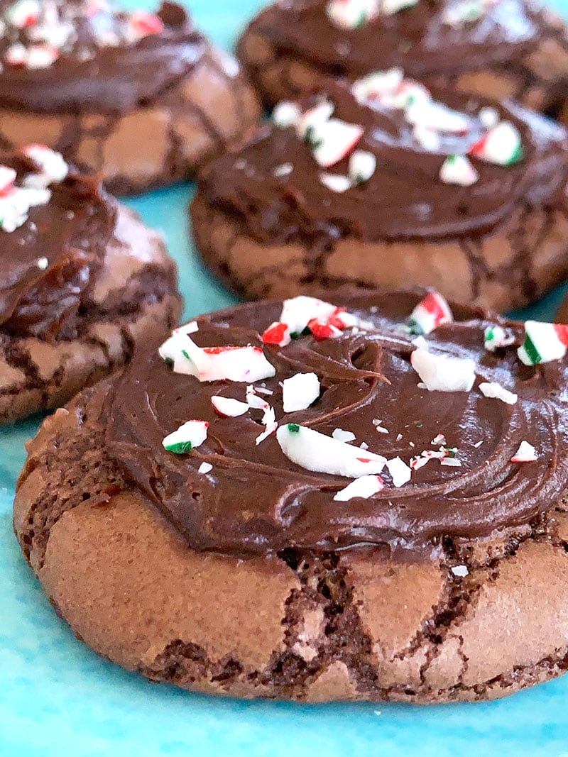 easy chocolate mint cookies you can make for Christmas