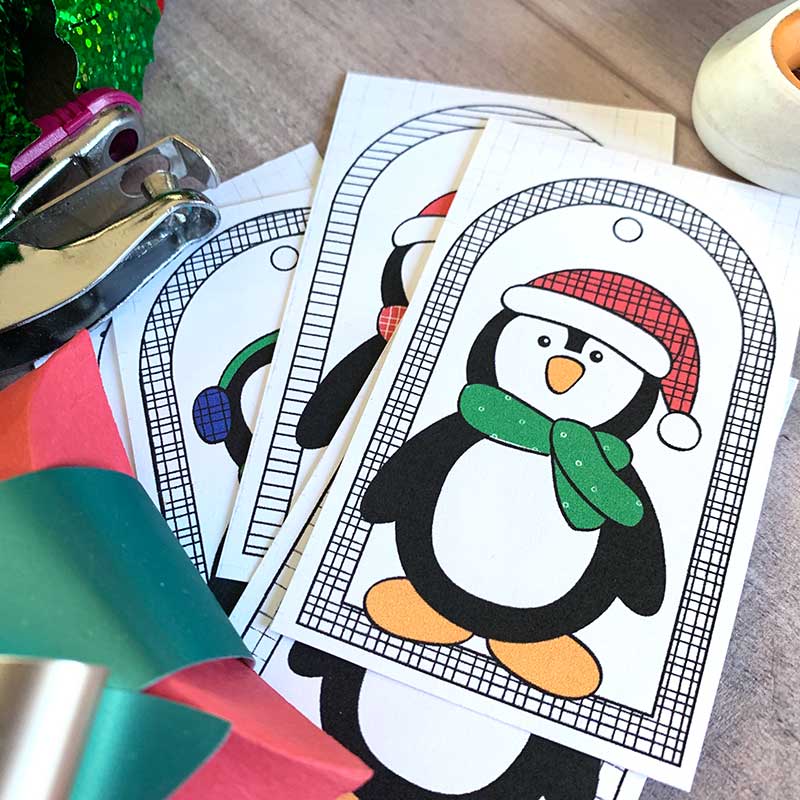 Printable penguin gift tags you can use for your holiday gifts