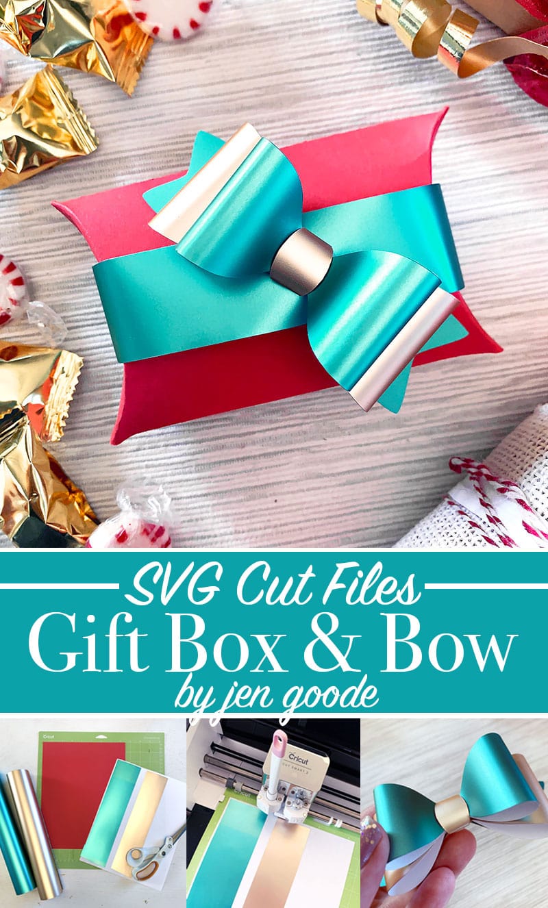 DIY Mini Christmas Gift Box and Bow with SVG cut file 100 Directions