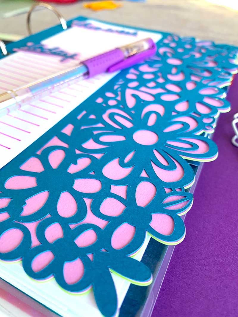 Create your own floral cut planner pages with your Cricut - Plus SVG file designed by Jen Goode