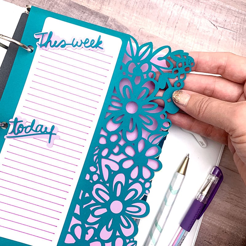 Pretty floral cut pages are simple with a Cricut Machine - SVG cut file designed by Jen Goode