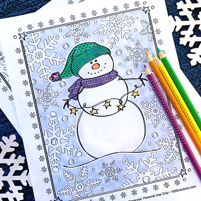 Snowman Coloring Page