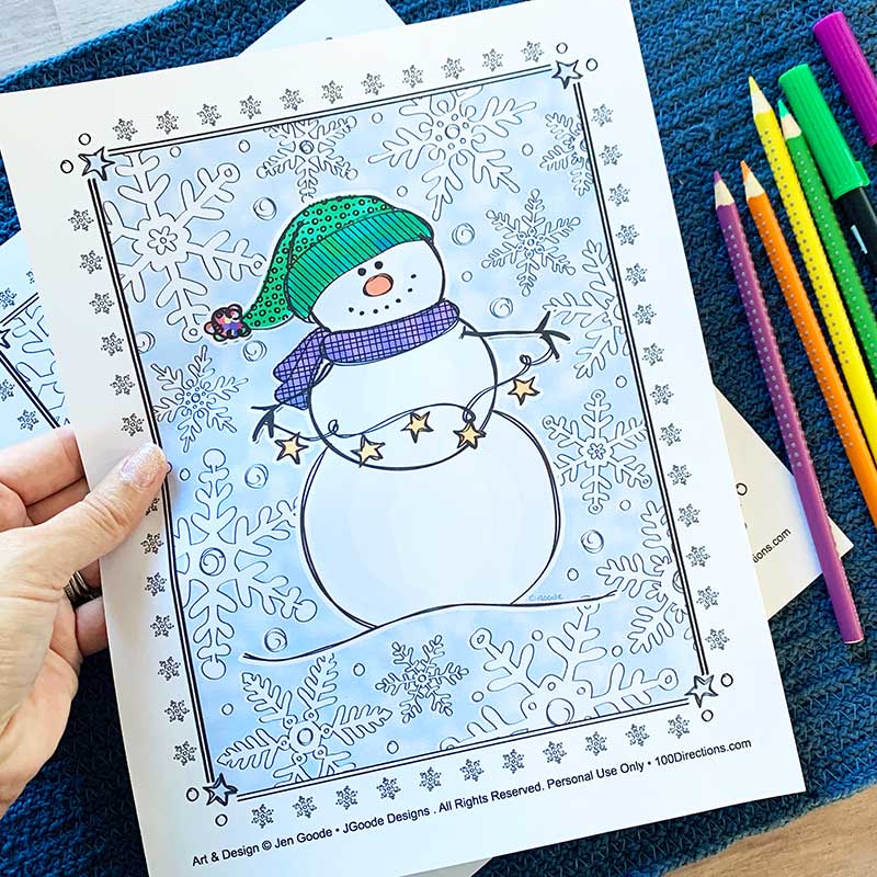 Cozy Winter Coloring Book For Adults: 100 Pages of Winter to Color