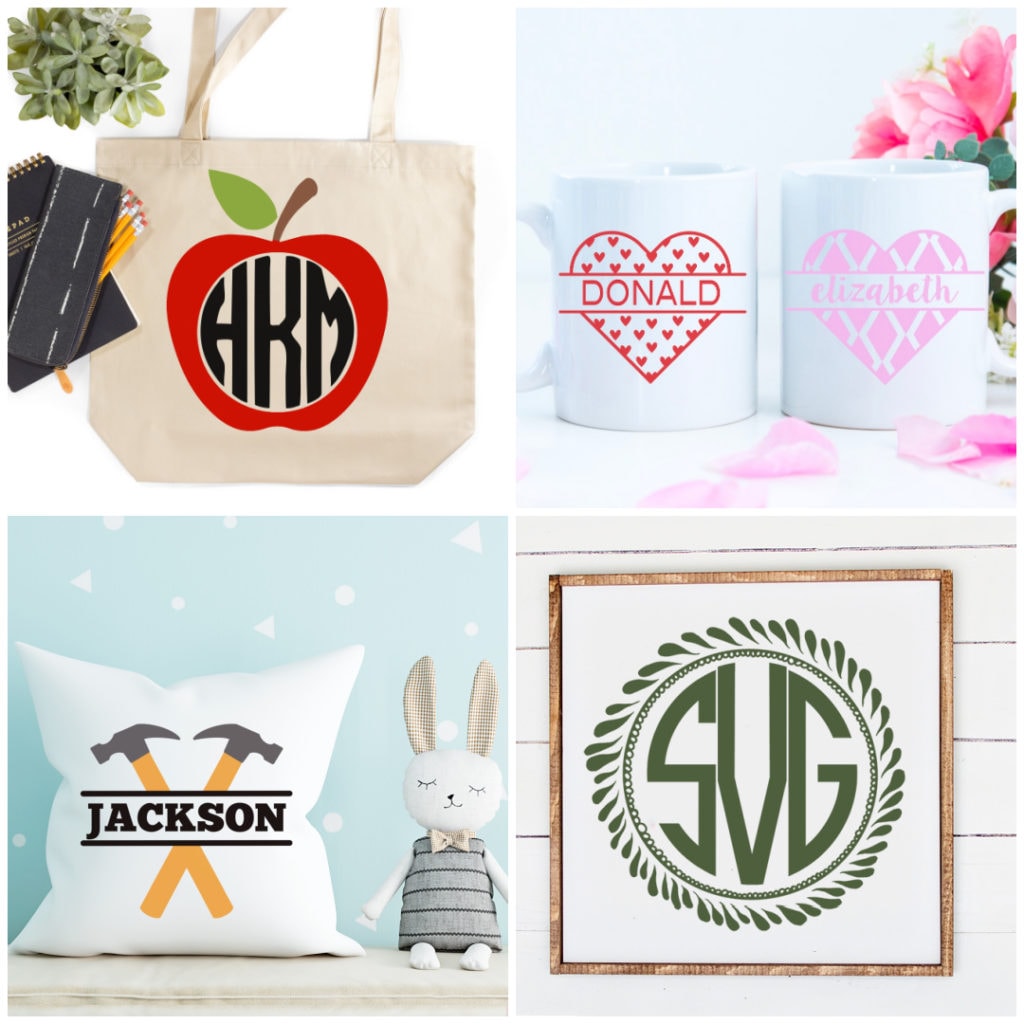 Easy monogram designs to make with your Cricut