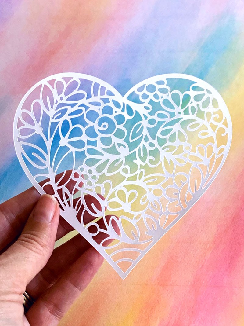 Fancy Floral Heart SVG cut file designed by Jen Goode