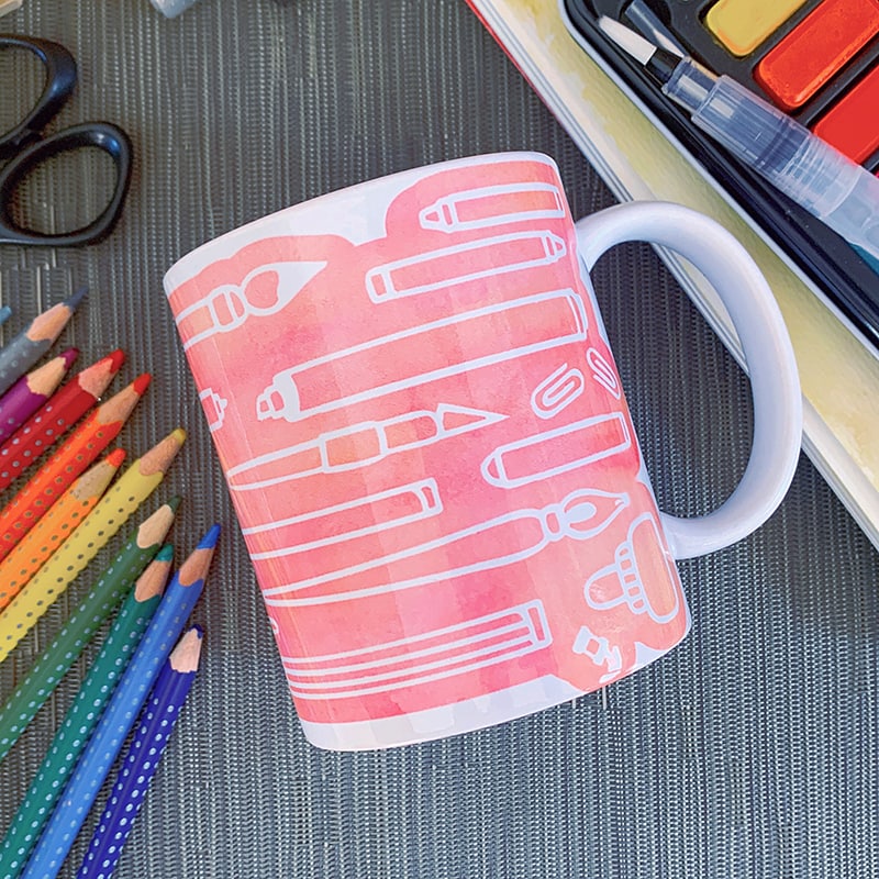 Artist Supplies Mug Wrap