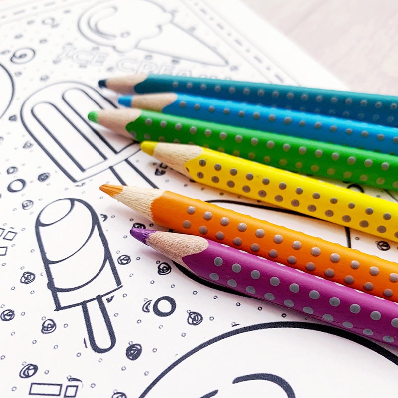 Pretty colored pencils are perfect for coloring pages