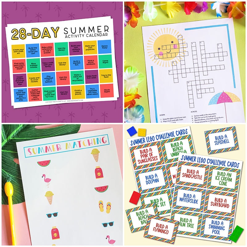 Summer activity sheets you can print