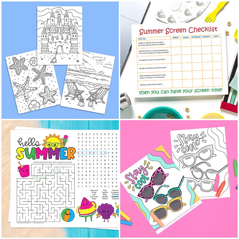 Activity sheets for summer to print and enjoy