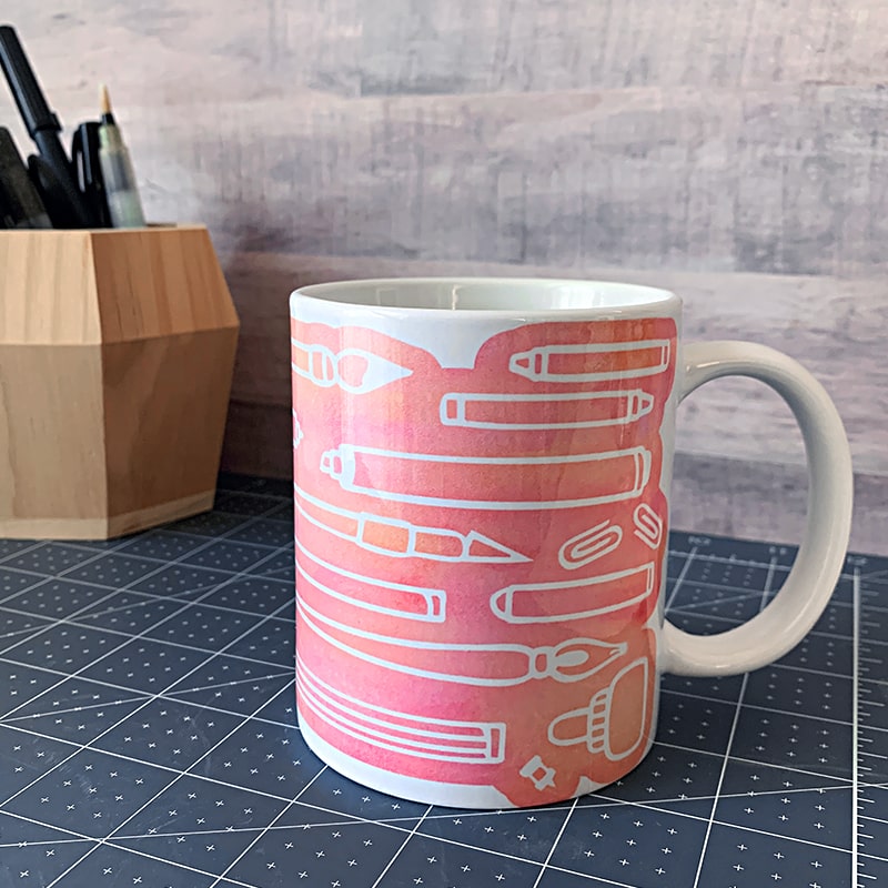 Create a custom mug with infusible ink and Cricut mug press