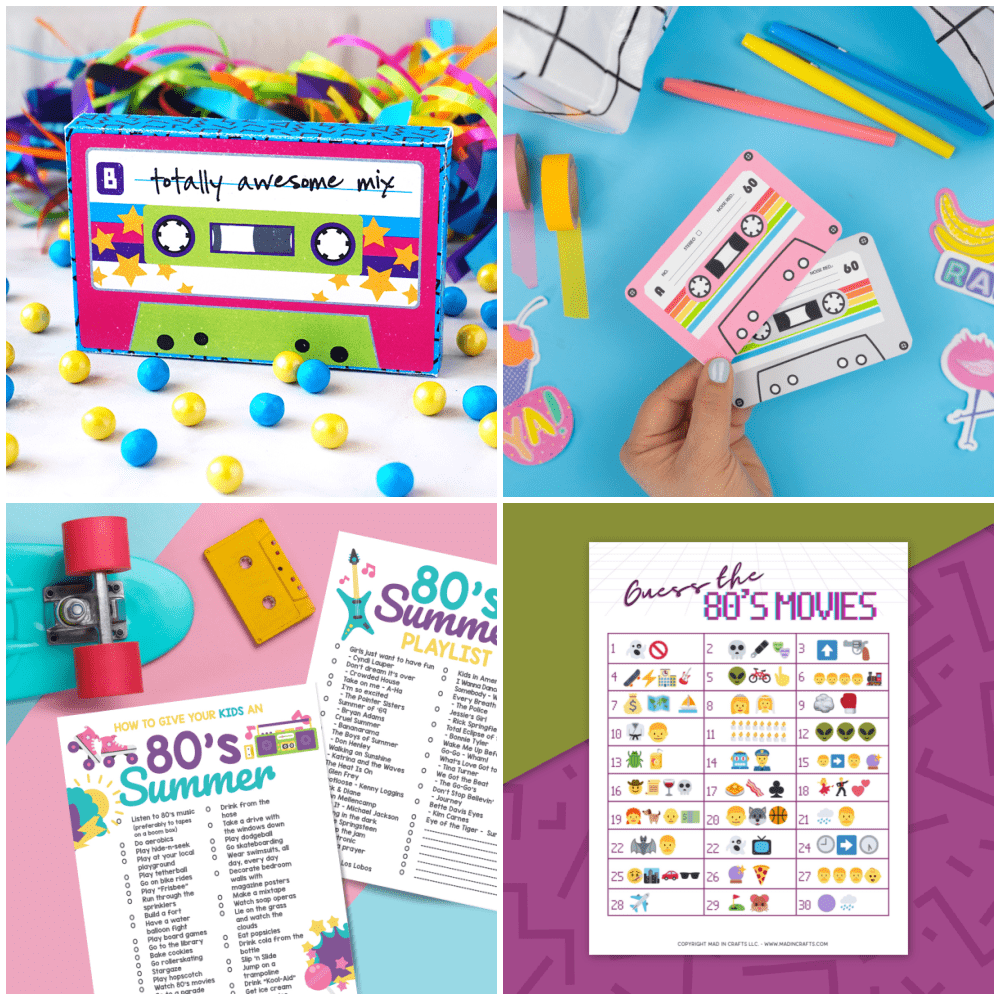 80s themed printables to download