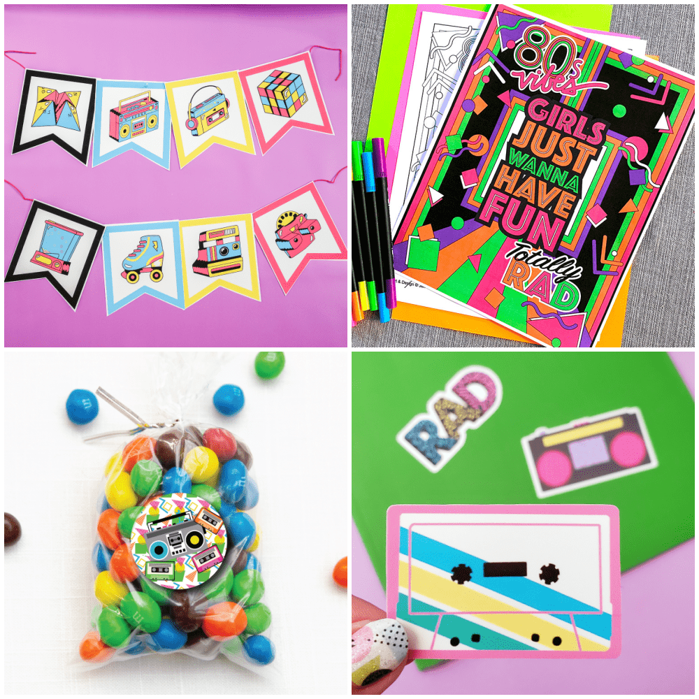 Printables for all your 80s themed projects