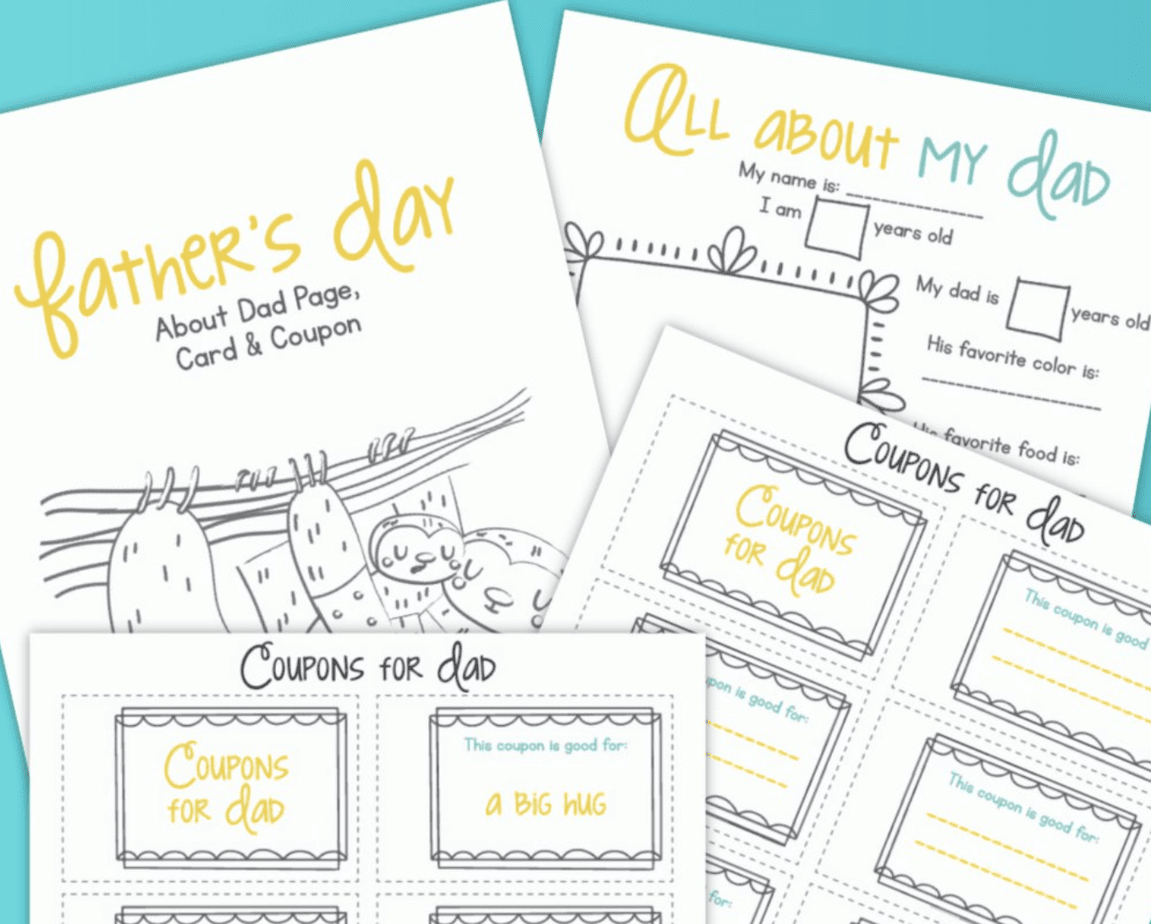 Printable Father's Day Gift Set from Hello Creative Family