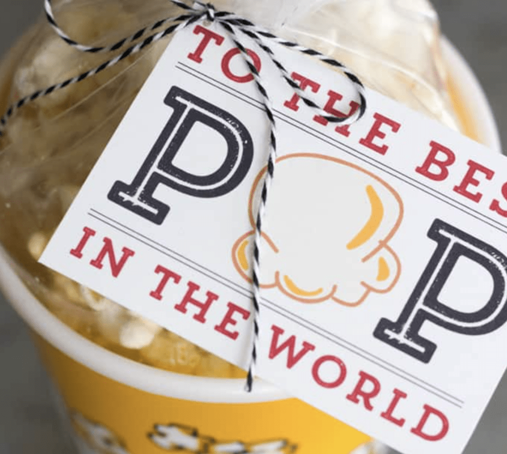 Popcorn Gift Printable for Father's Day from Tried and True