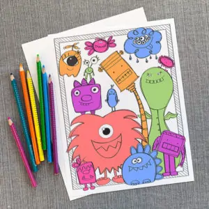 Monster coloring page you can print and color