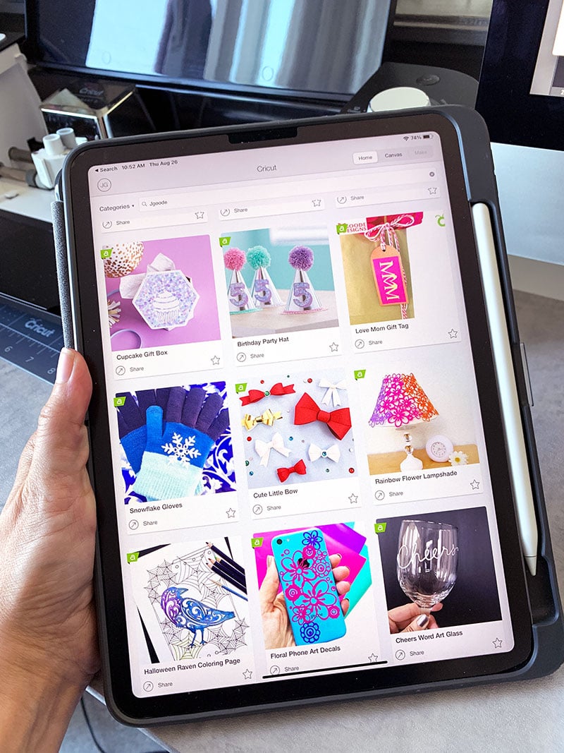 Cricut Design Space - create anywhere using an iPad