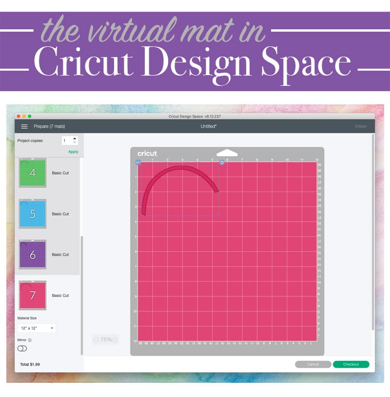 Creating with Cricut Design Space - using the virtual mat