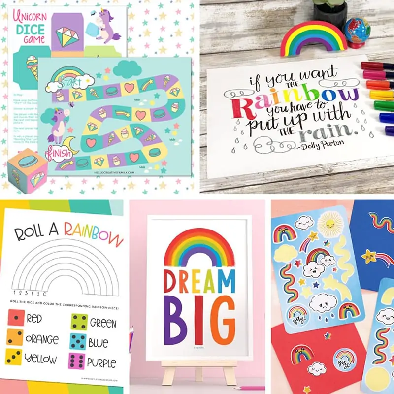 rainbow printable activities