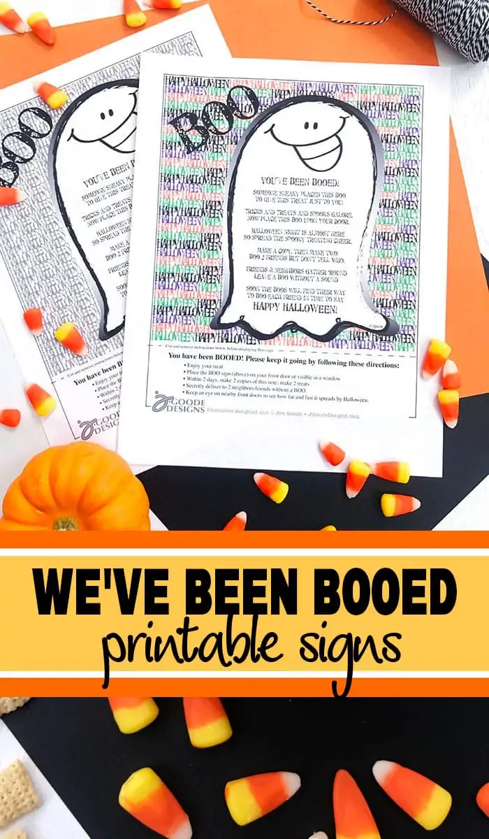 We've been booed printable 