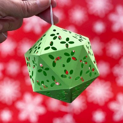 Make your own 3D pretty paper Christmas ornament - SVG file by Jen Goode