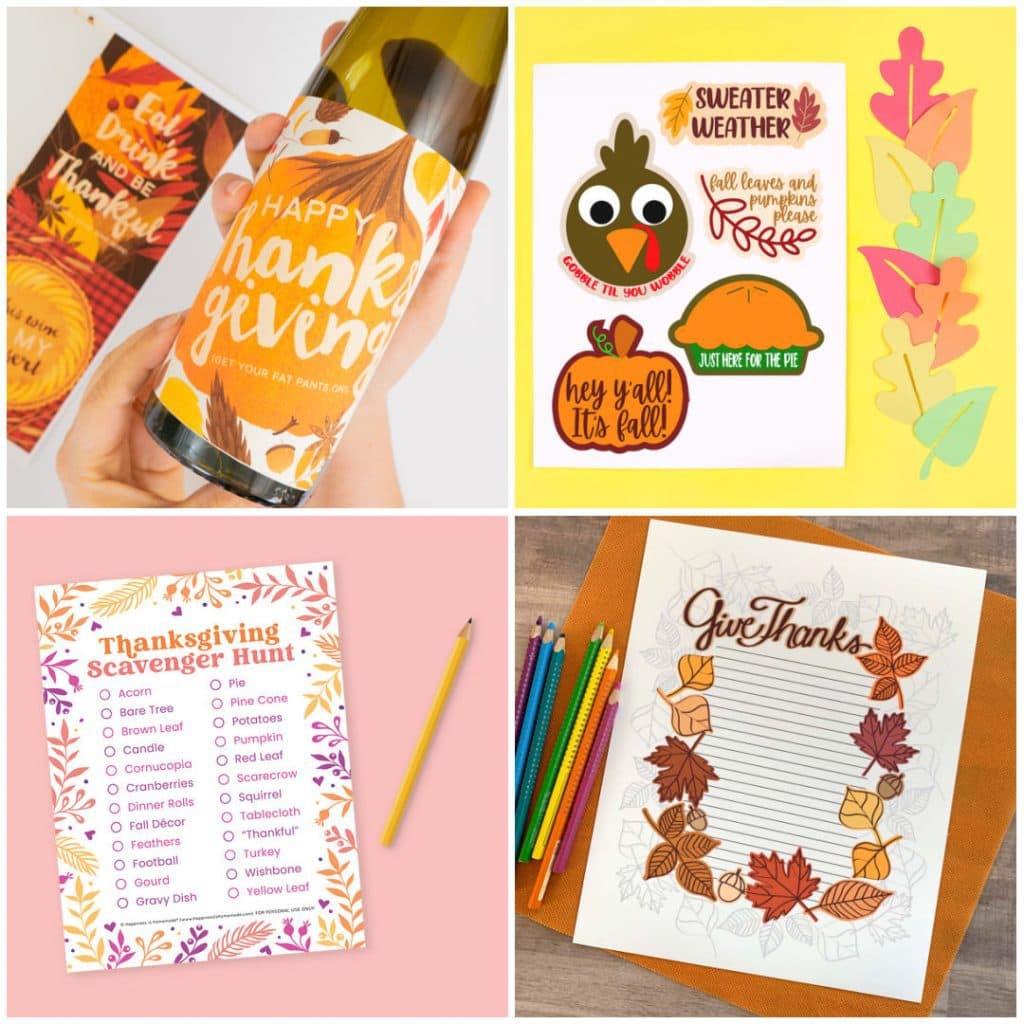 Thankgiving printables for all ages
