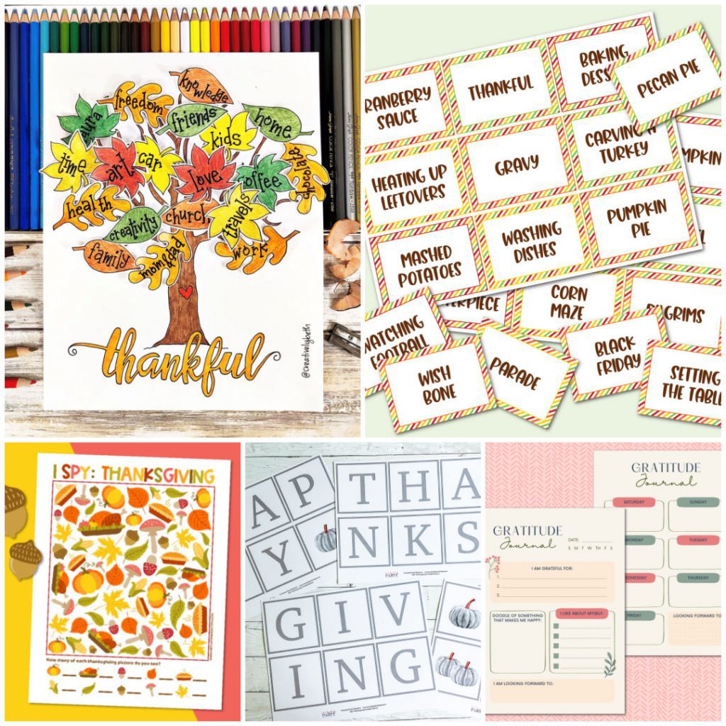Thankgiving printables to download and celebrate with