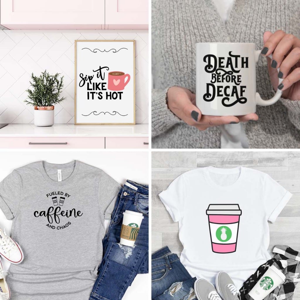 Coffee SVG cut files and project ideas