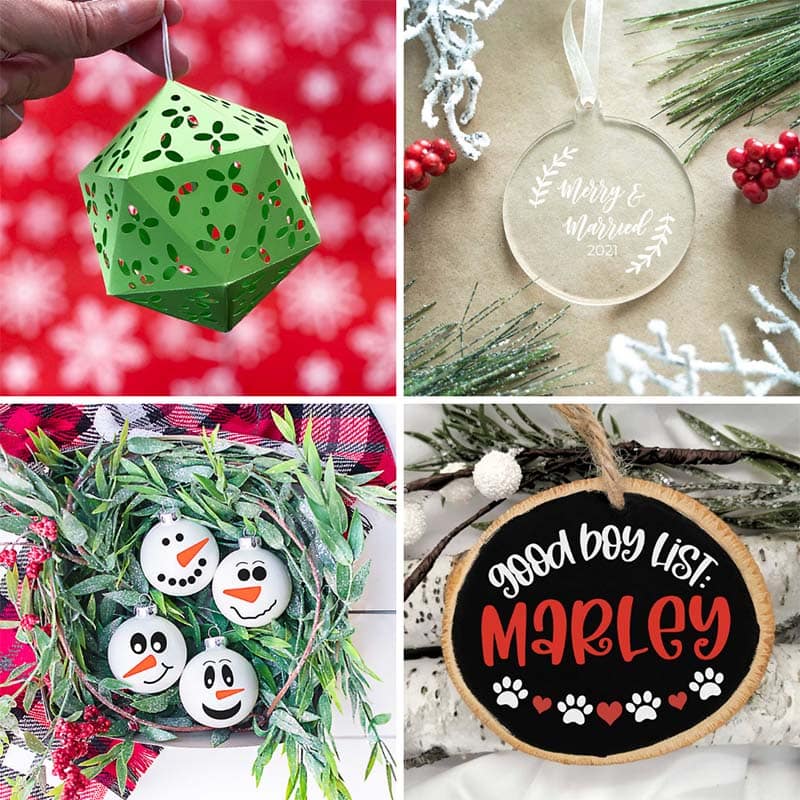 Make personalized ornaments using your Cricut