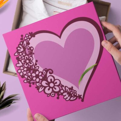 Make pretty art in minutes with floral heart SVG design by Jen Goode