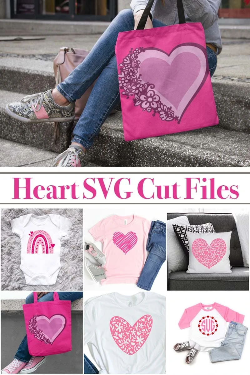 Heart SVG cut files to craft with
