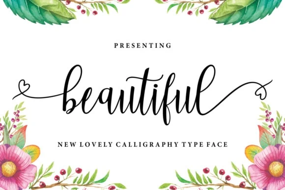 Beautiful Font from Creative Fabrica