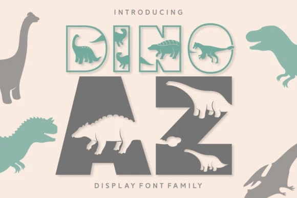 Dinosaur Font from Creative Fabric