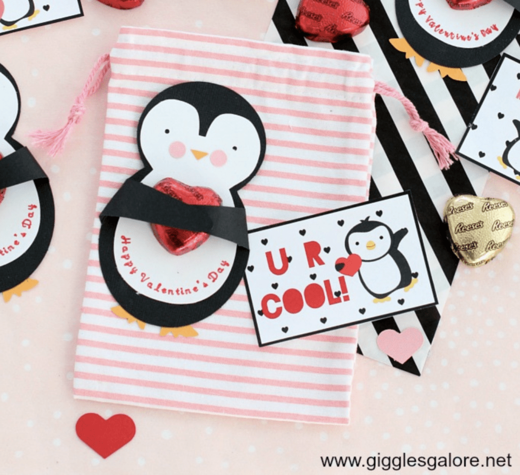 Cute Penguin Valentine Card