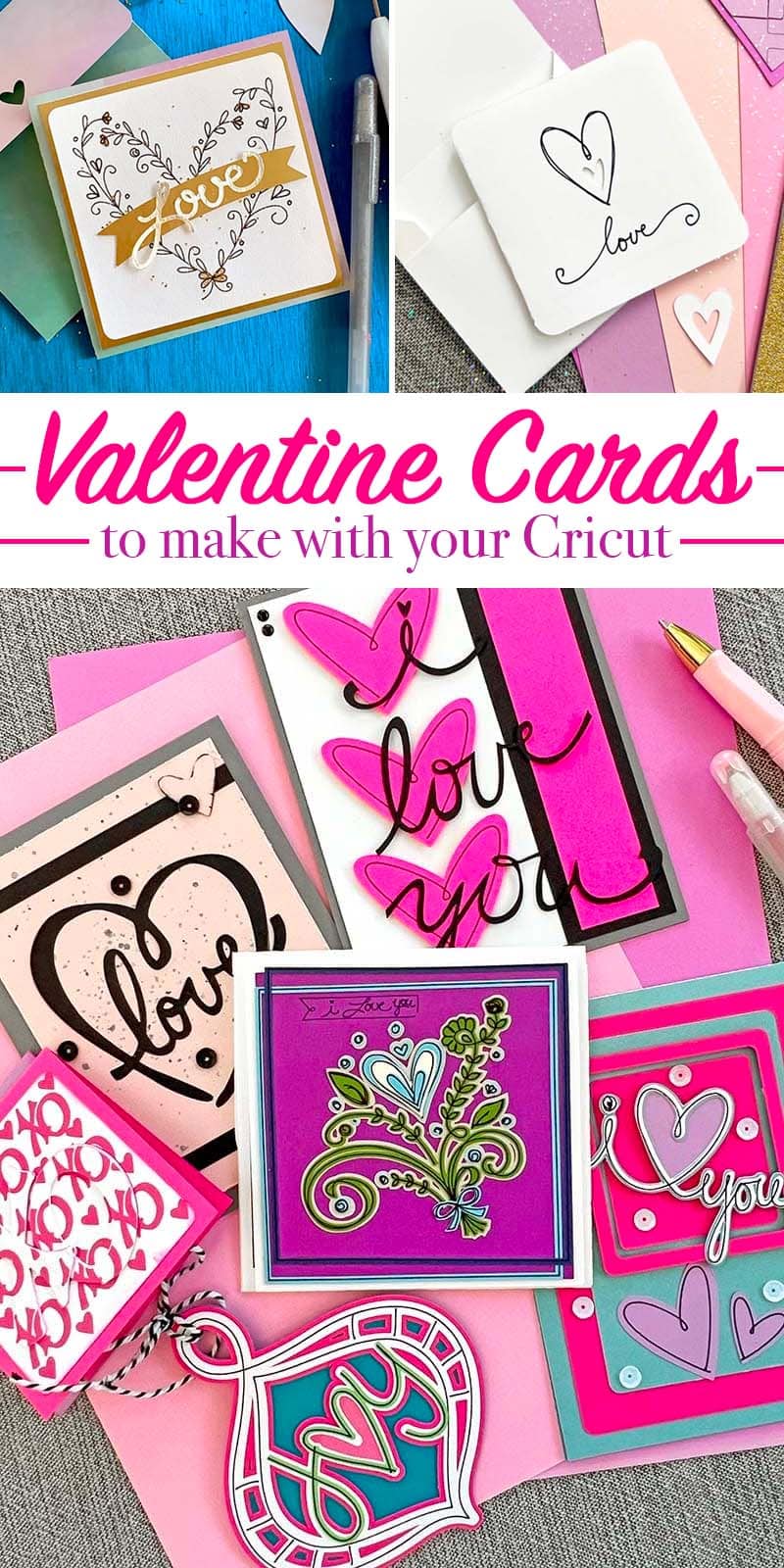Valentine Cards to Make with Cricut and Jen Goode art