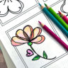 Printable Mini Flower Coloring Pages - 100 Directions
