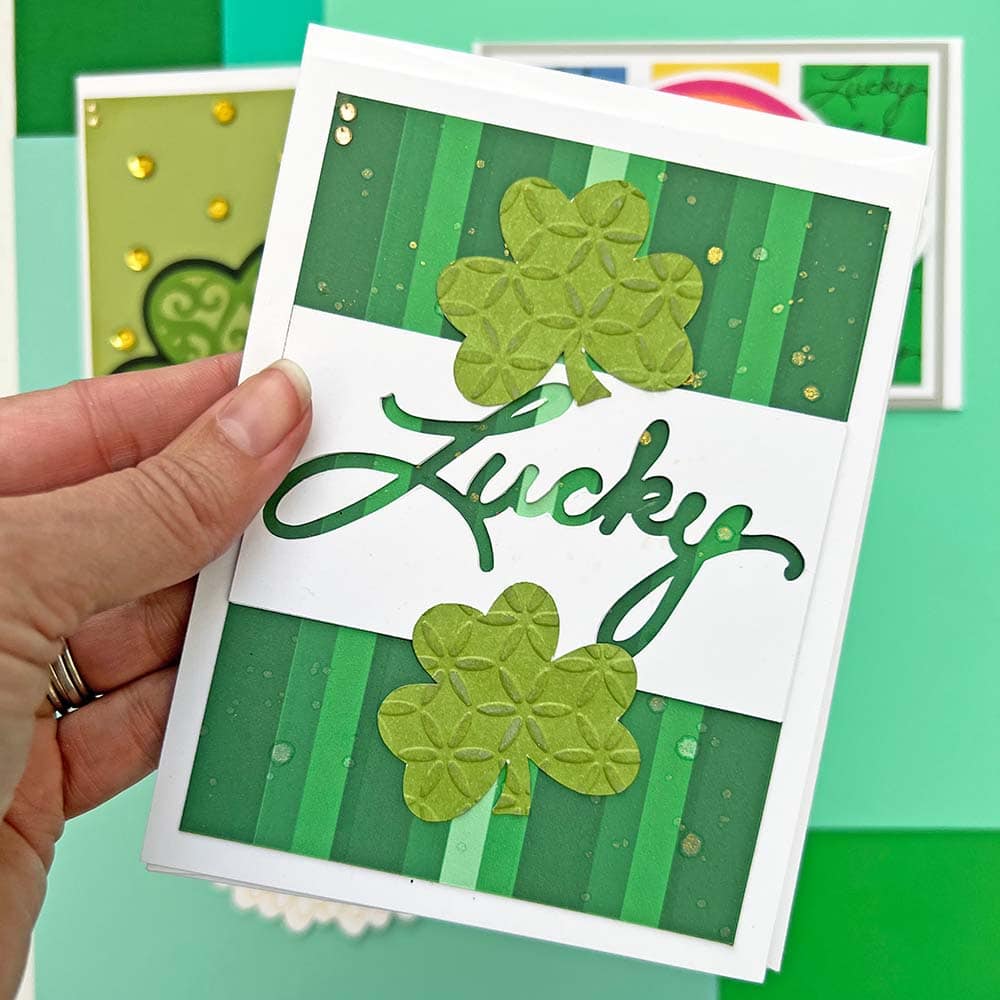 St. Patrick's Day Lucky card to make with your Cricut