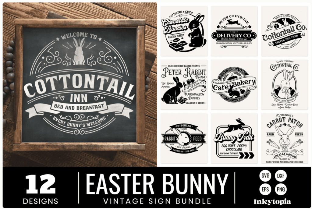 Easter Bunny Designs from Inkytopia at Design Bunbles