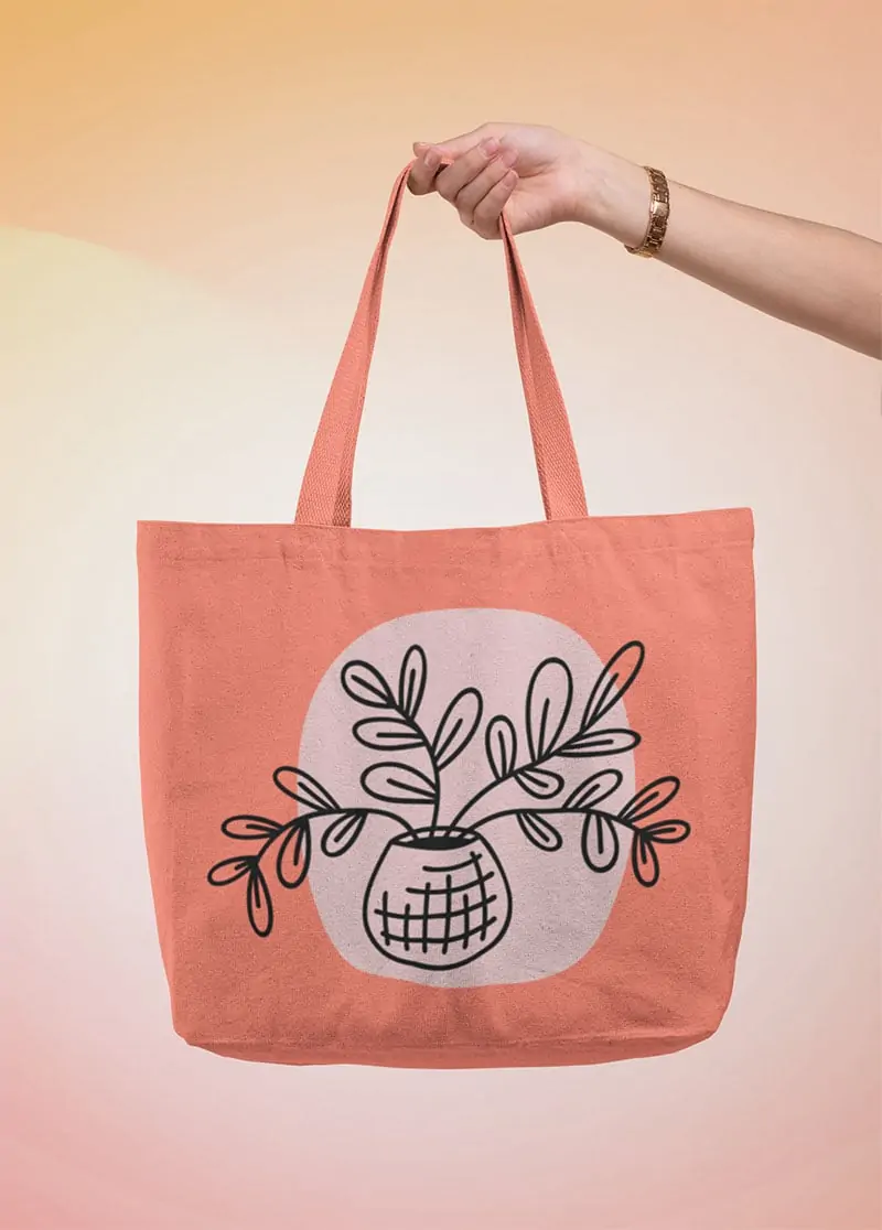 Plant SVG art design by Jen Goode - DIY a tote bag